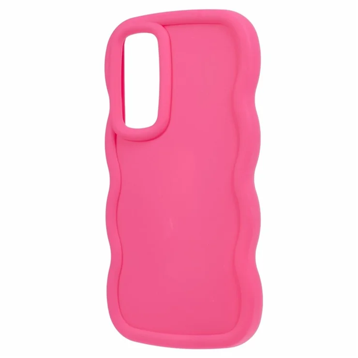 XL Series For Samsung Galaxy A13 5G TPU Case Curly Wave Frame Phone Cover - Rose