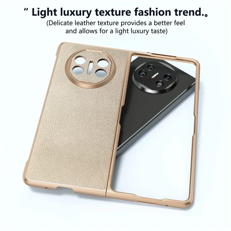 For Huawei Mate X5 Case PU Leather Coated PC Protective Phone Cover - Gold