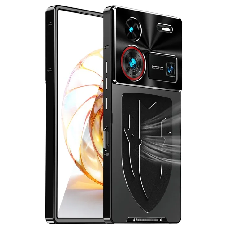 For ZTE nubia Z60 Ultra Case Aluminium Alloy+PC Phone Cover Graphene Heat Dissipation - Black