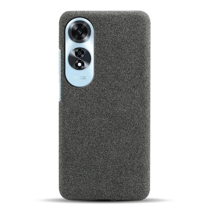 For Oppo A60 4G Case Cloth + PC Phone Cover Drop Shockproof Protection - Grey