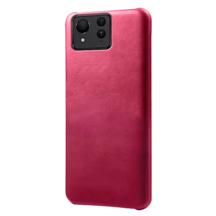For Asus Zenfone 11 Ultra 5G Cases Calf Texture Leather + PC Back Phone Cover - Rose