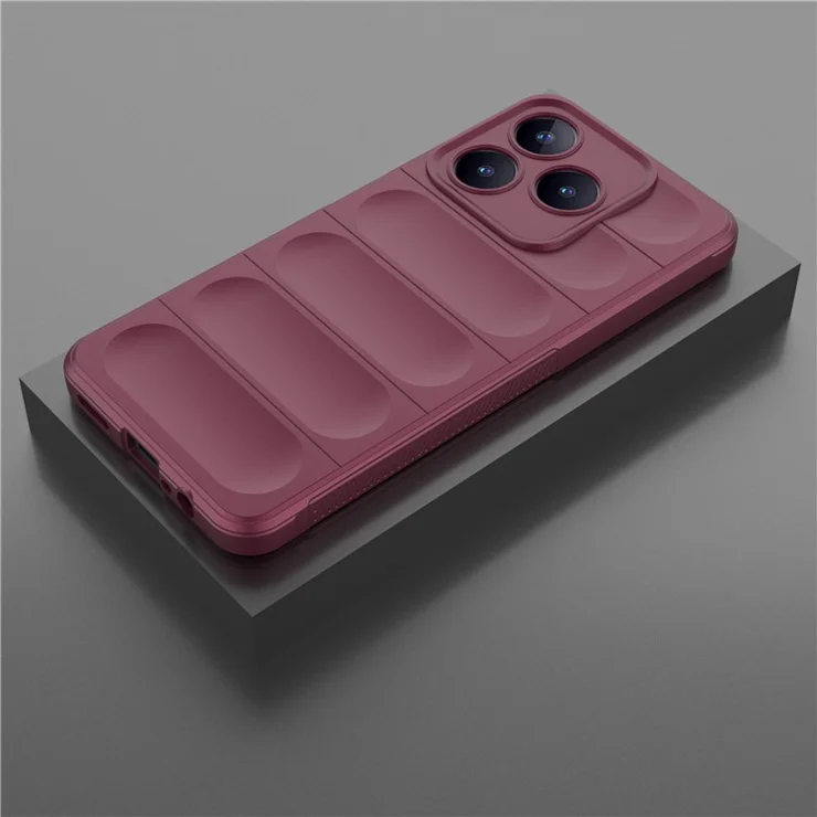 For Realme C63 4G / Narzo N63 4G Case Soft TPU Drop-proof Mobile Phone Cover - Wine Red