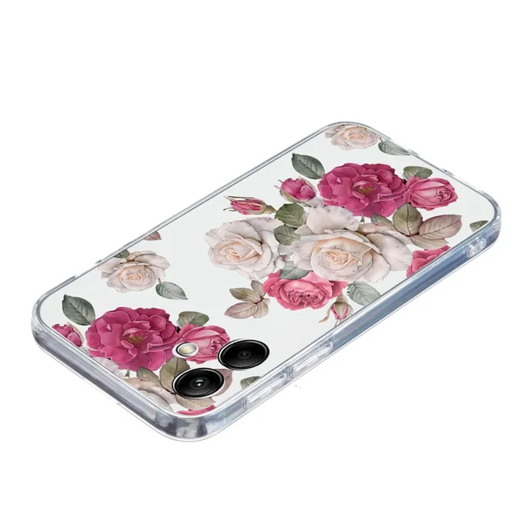 For Samsung Galaxy A05 4G TPU Phone Case Pattern Printing Protective Back Cover - Peony