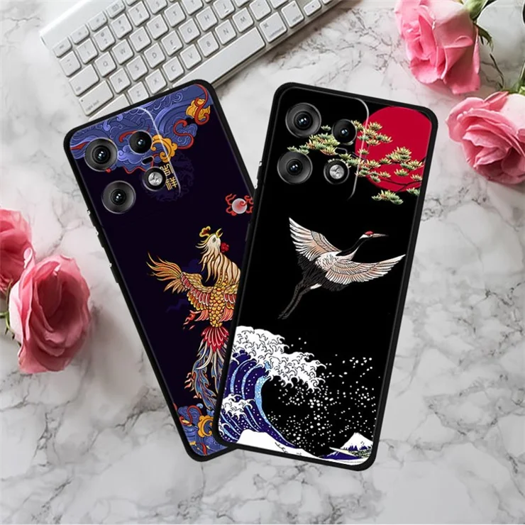 For Motorola Edge 50 Pro 5G Case Pattern Printed Flexible TPU Phone Cover - Phoenix Chasing The Sun