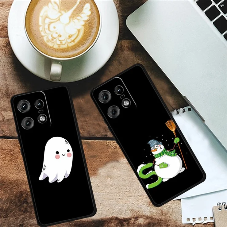 For Motorola Edge 50 Pro 5G Case Soft TPU Pattern Printed Anti-scratch Phone Cover - Plane and Heart