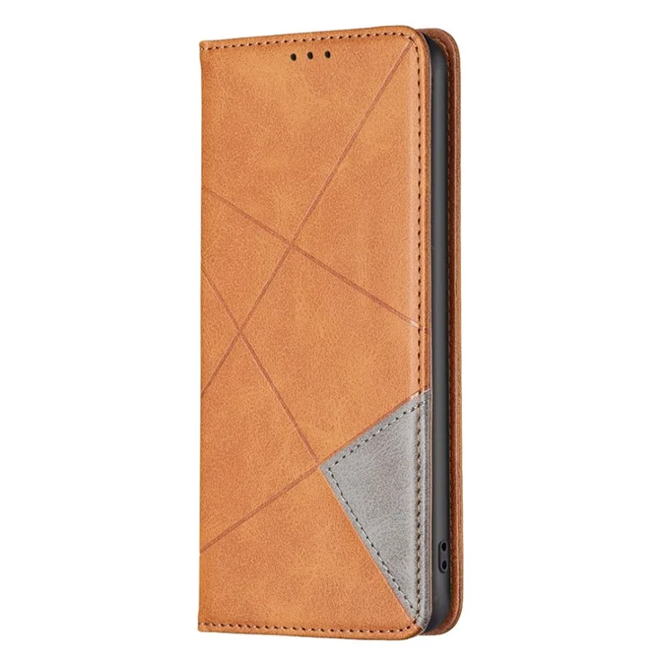 For iPhone 16 Plus Case PU Leather Rhombus Pattern Shockproof Phone Cover - Yellow