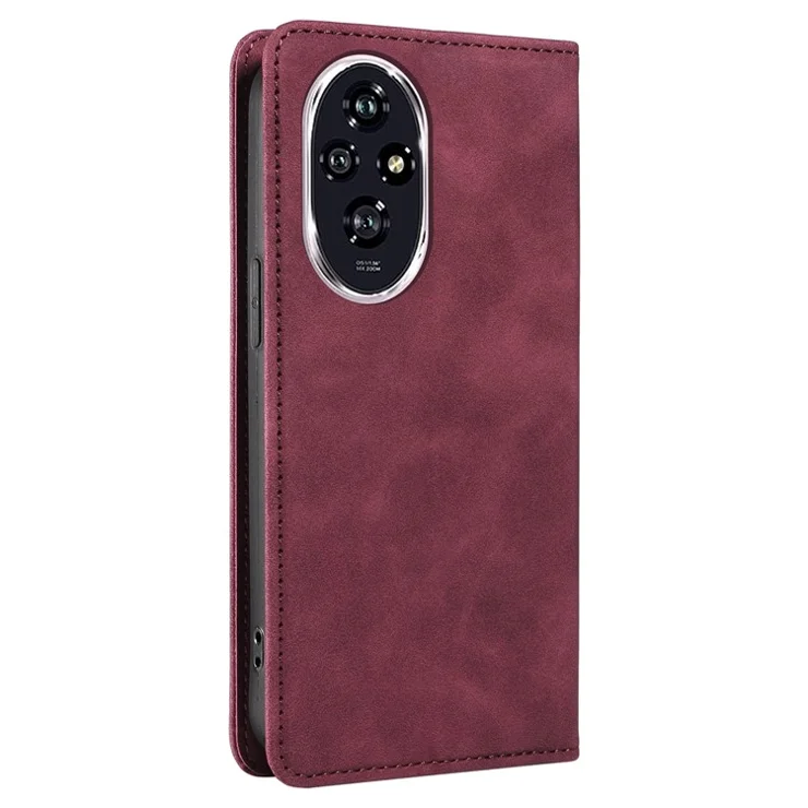BETOPNICE 003 For Honor 200 5G Case PU Leather Folio Flip Wallet Phone Cover - Red
