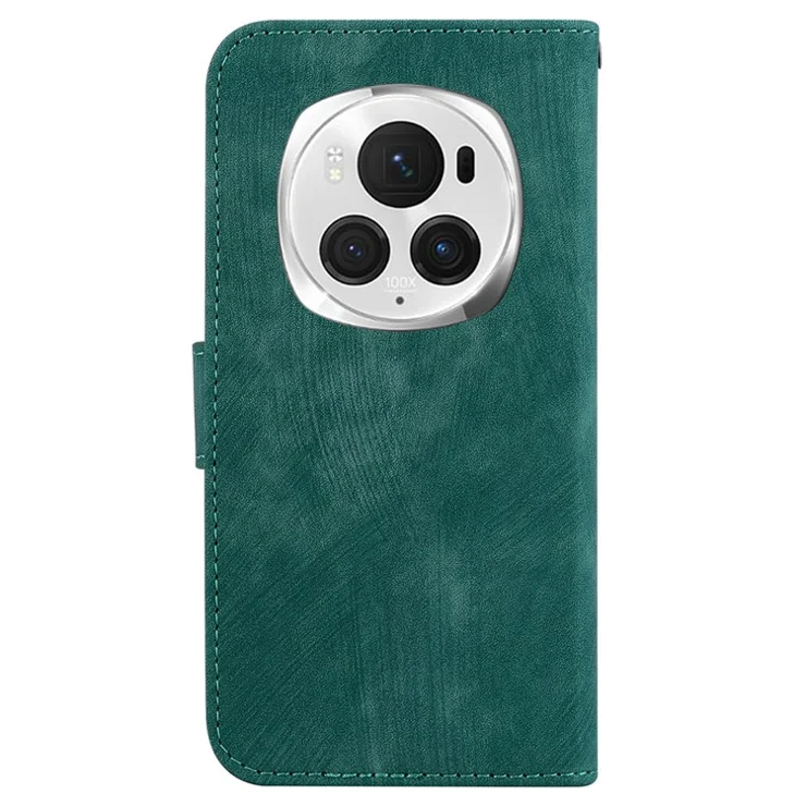 For Honor Magic6 Pro 5G Case Wallet Leather Phone Cover Cute Tiger Imprint - Green