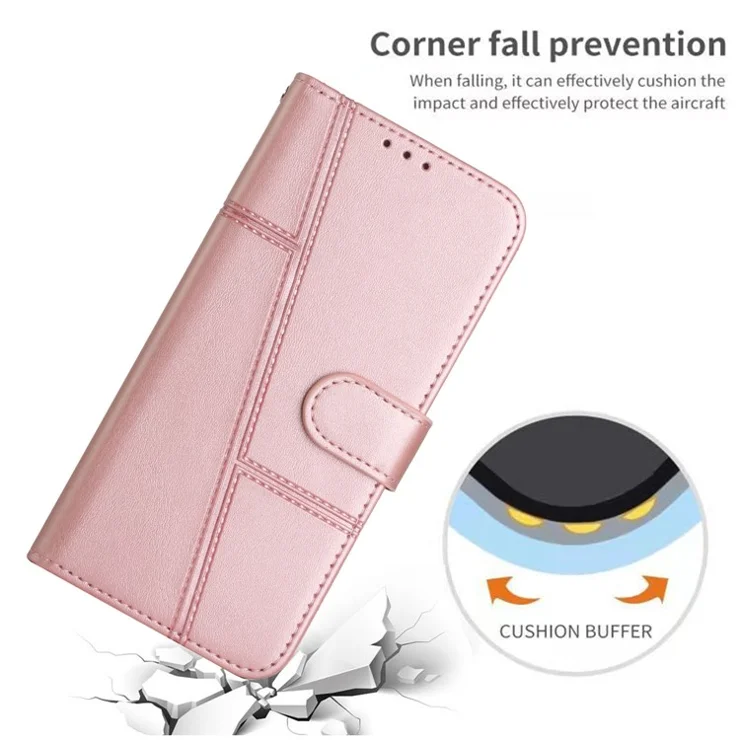 For Infinix GT 20 Pro 5G Case Wallet PU Leather Phone Stand Cover - Rose Gold