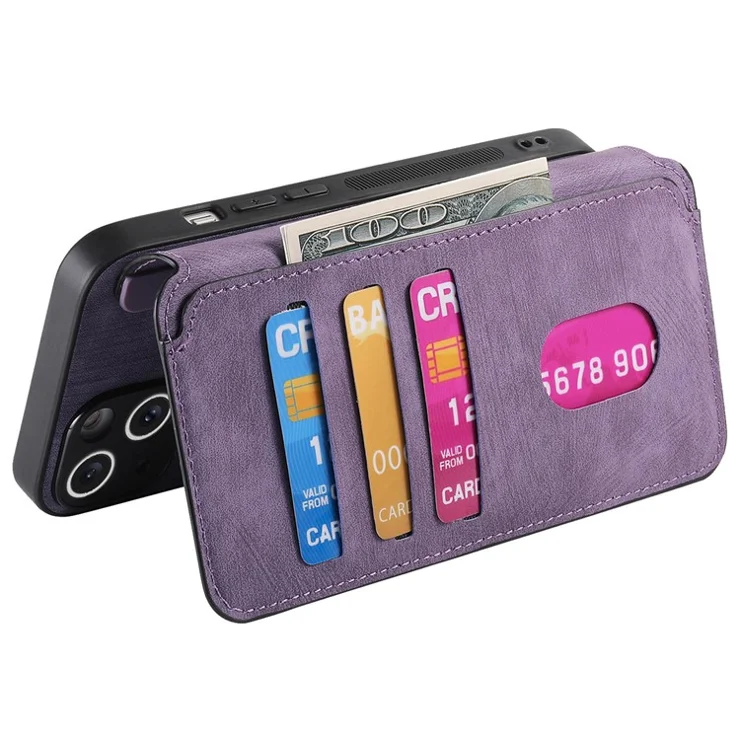 For Xiaomi Redmi Note 13 Pro 4G / Poco M6 Pro 4G Magnetic Case CASENEO Detachable Leather Phone Wallet Cover - Purple