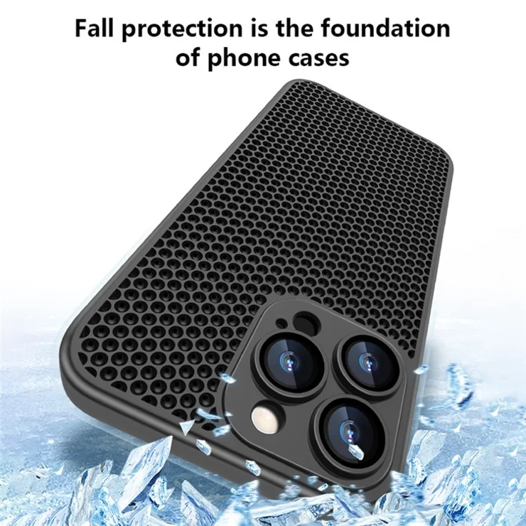 X-LEVEL For iPhone 13 Pro Max Case Hard PC Lens Protection Heat Dissipation Phone Cover - Dark Blue