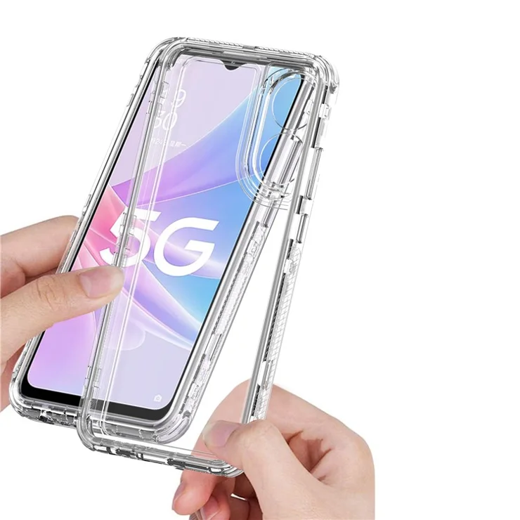 For Oppo A78 4G Case Drop-proof Clear Acrylic+TPU Phone Cover