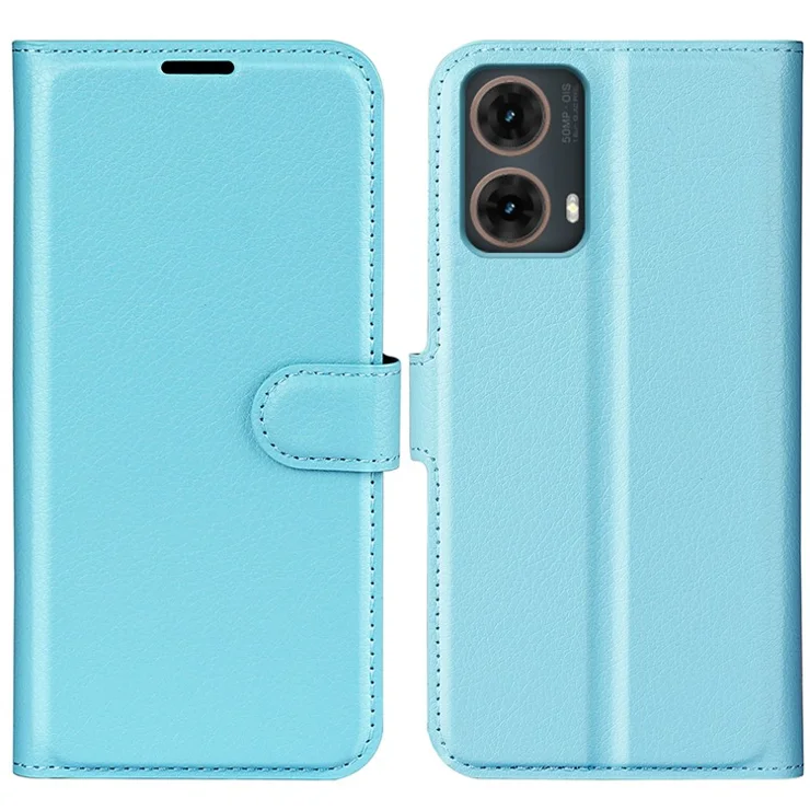 For Motorola Moto G85 5G / S50 Neo 5G Wallet Phone Case Litchi Texture Leather Flip Cover - Blue