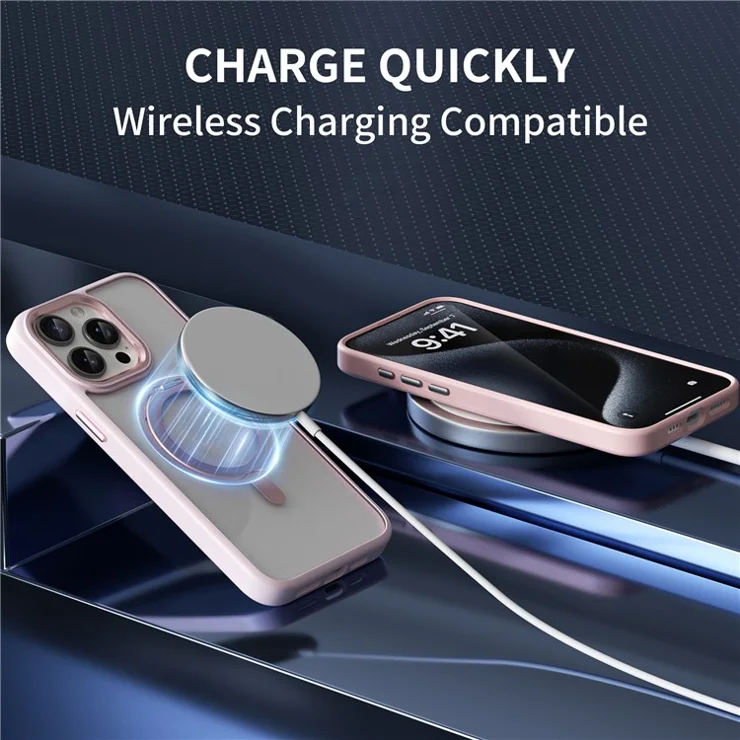 For iPhone 13 Pro Case Magnetic Ring Kickstand TPU+Acrylic Clear Phone Cover - Purple