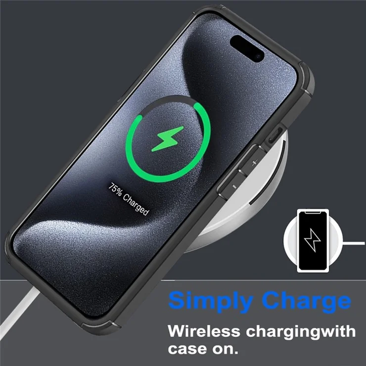 For iPhone 13 Pro Max Magnetic Case TPU + Acrylic Phone Back Cover Compatible with MagSafe - Royal Blue