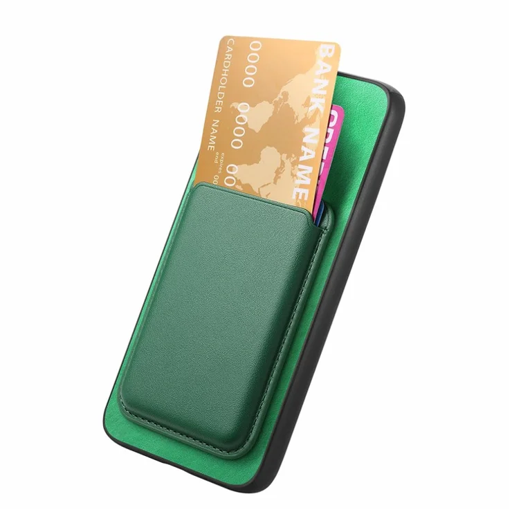 B2 For Sony Xperia 1 VI Case Leather+TPU Phone Cover with Detachable Card Bag - Green