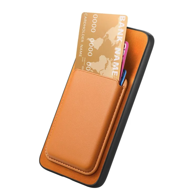 B2 For Samsung Galaxy A54 5G Magnetic Case Card Holder PU Leather+TPU Phone Cover - Orange