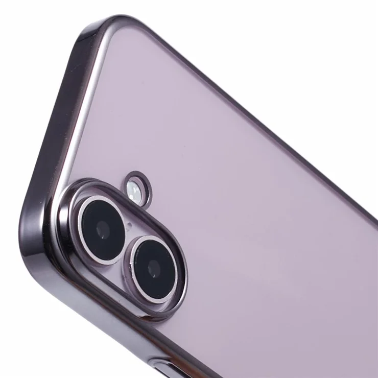 X-LEVEL For iPhone 16 Case Hard PC Transparent Shockproof Phone Cover - Grey