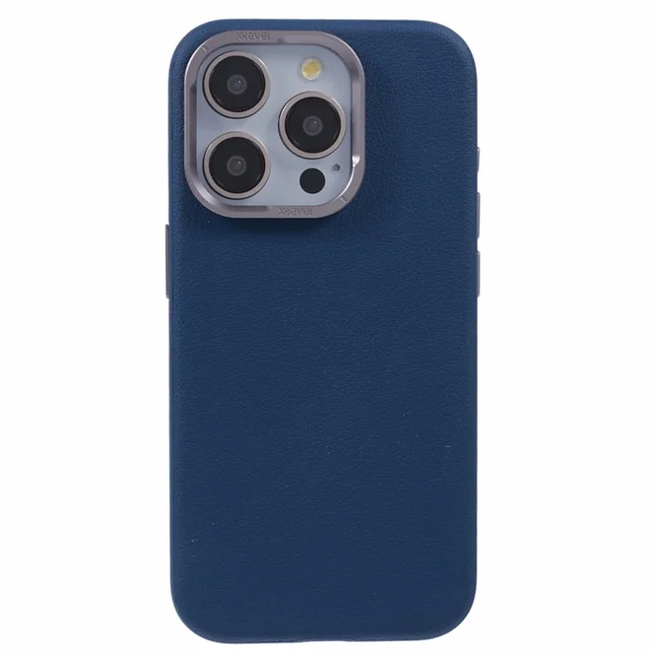 X-LEVEL For iPhone 14 Pro Case Slim PU Leather Hard PC Shell Phone Cover - Blue