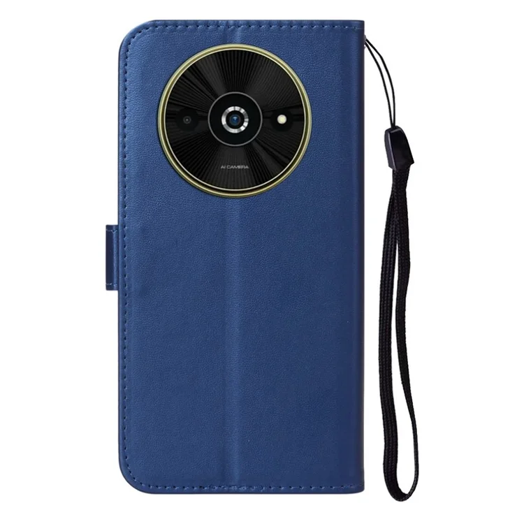 For Xiaomi Poco C61 4G / Redmi A3 4G Case Wallet Style Flip Leather Phone Cover Card Holder - Blue