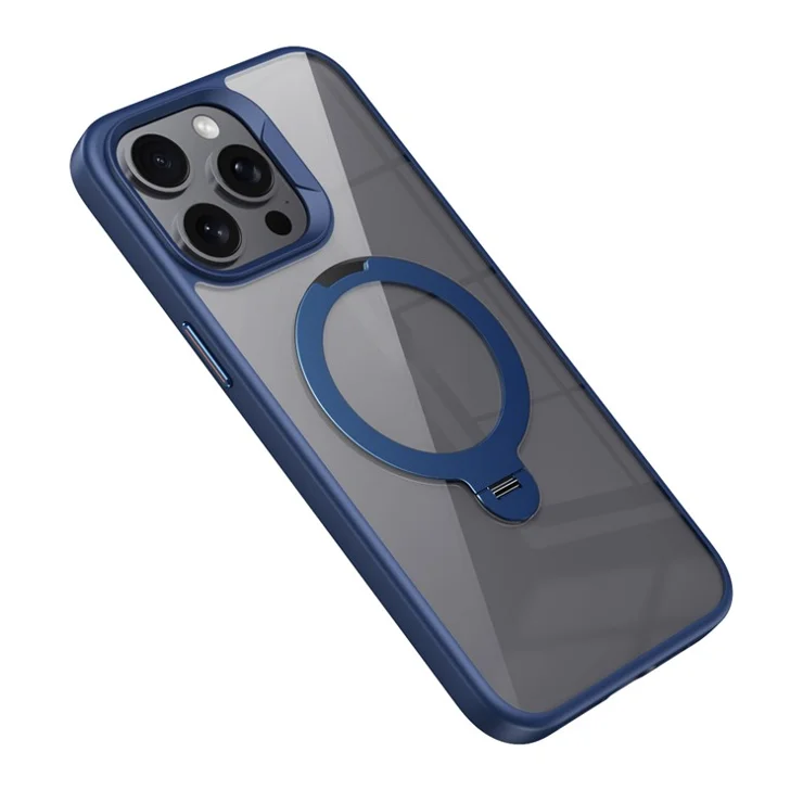For iPhone 13 Pro Magnetic Case PC+TPU Anti-drop Phone Cover - Blue