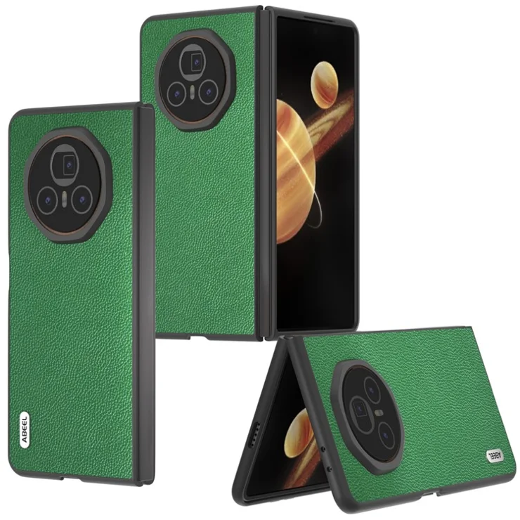 ABEEL For Honor Magic V3 5G Case Litchi Texture Non-Slip Phone Cover - Green