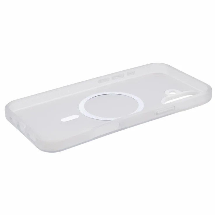 For iPhone 16 Plus Case Compatible with MagSafe TPU Phone Cover Matte Finish - White