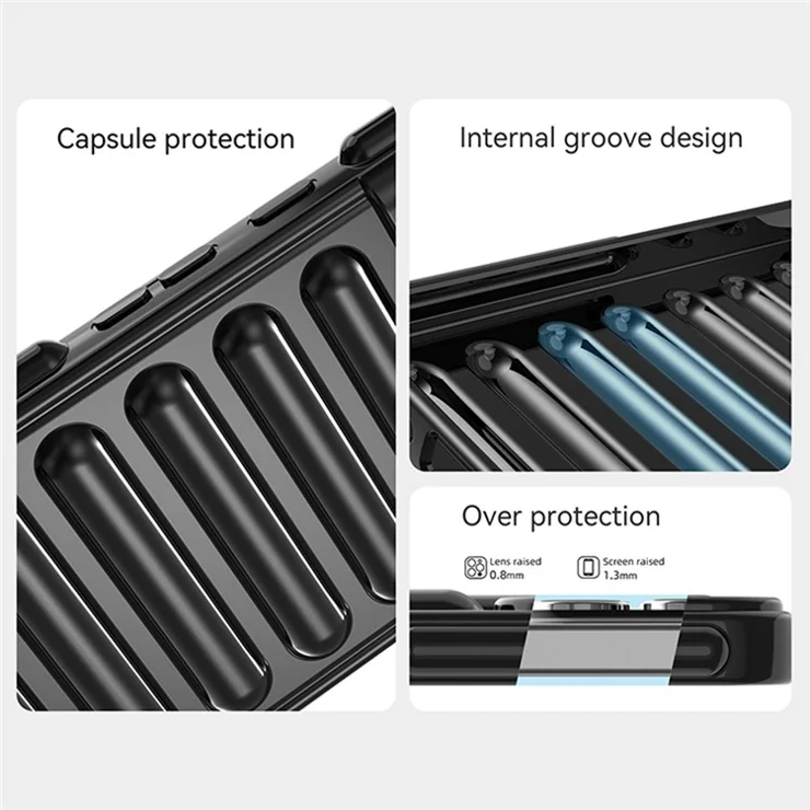 WANLONFENG LK Series for Xiaomi Poco X6 Pro 5G / Redmi K70E 5G TPU Case with Screen Protector Capsule Design - Transparent