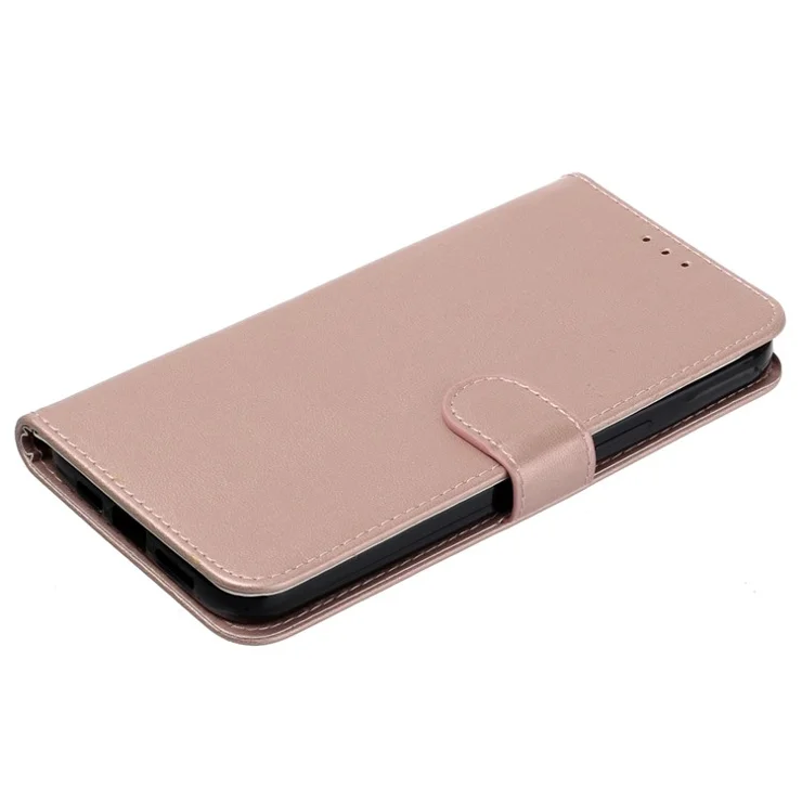 For Xiaomi Redmi Note 13 4G Case PU Leather Phone Cover with Wallet Card Holder - Rose Gold