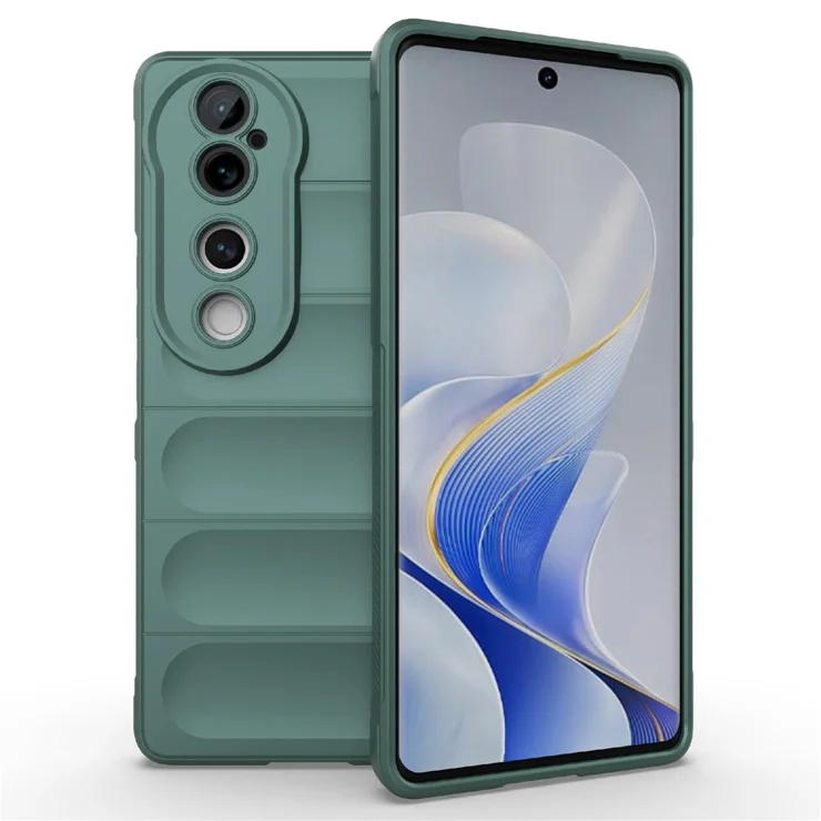 Custodia Portafoglio In Pelle PU Per Vivo S19 Pro 5G Con Chiusura Magnetica E Supporto - Colore Verde