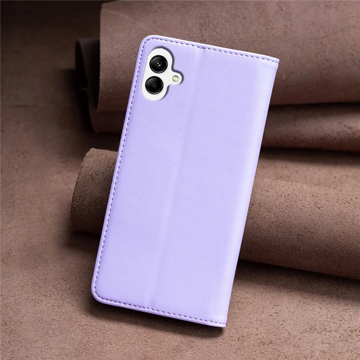 BINFEN COLOR BF18 For Samsung Galaxy A06 4G Leather Case Card Slots Phone Cover - Purple