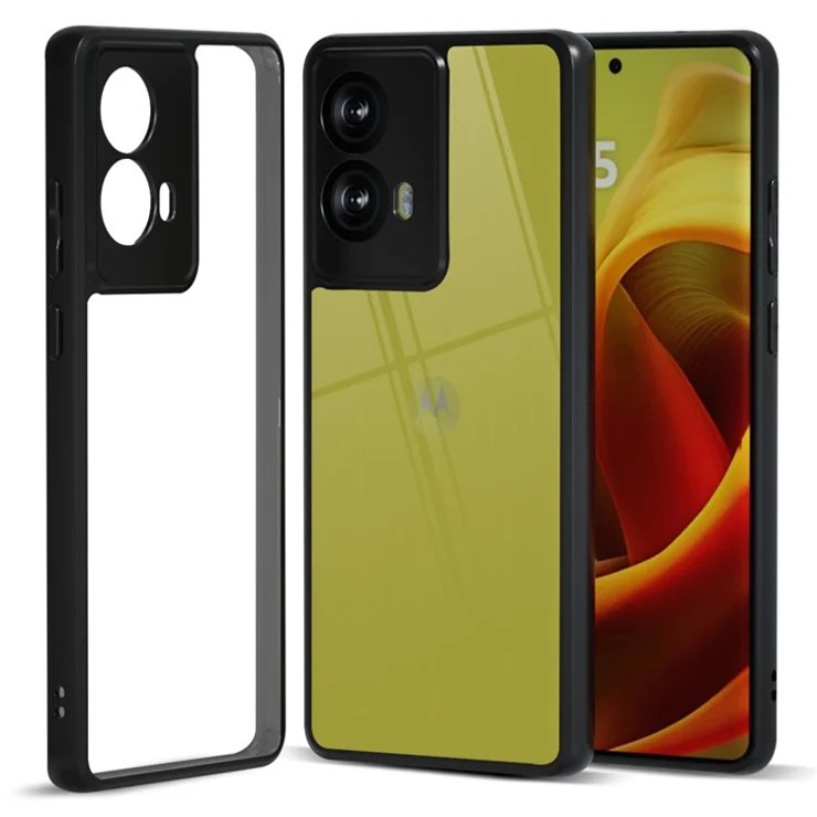 IBMRS For Motorola Moto G85 5G / S50 Neo 5G Case TPU + PC Drop Protection Phone Cover - Transparent Black