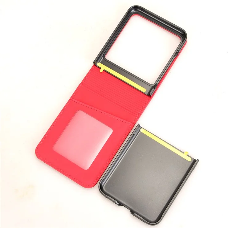 For Motorola Razr 50 5G / Razr 2024 5G Case Separable Design Card Slot Leather+PC Phone Cover - Brown