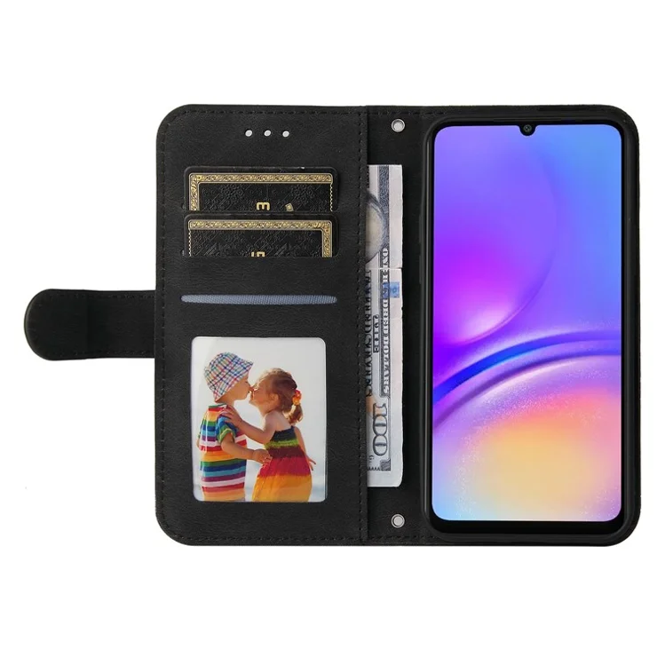 For Oppo A3 Pro (Global) 5G / (India) 5G Leather Wallet Cases Skin Touch Phone Cover Stand with Strap - Black