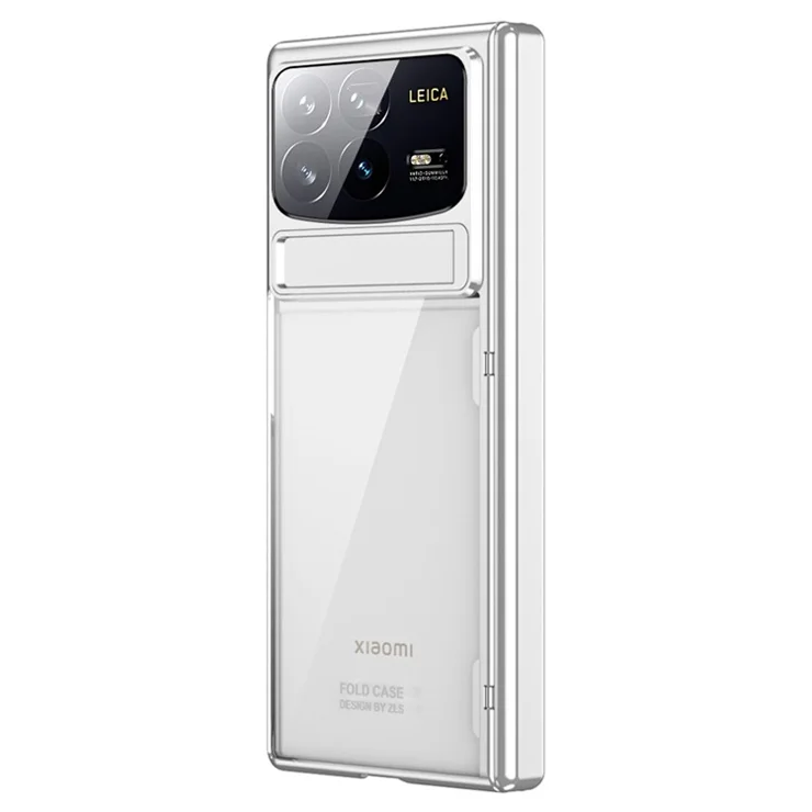 For Xiaomi Mix Fold 4 5G Case Hinge Protection Kickstand PC Phone Cover with Screen Film - Silver