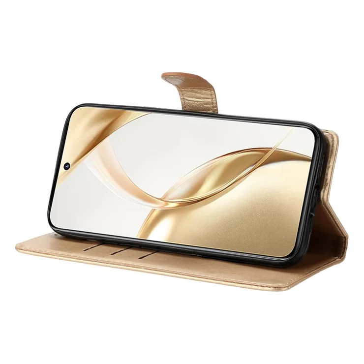 For Honor 200 5G Wallet Phone Case Butterfly Floral Imprint Leather Flip Cover - Gold