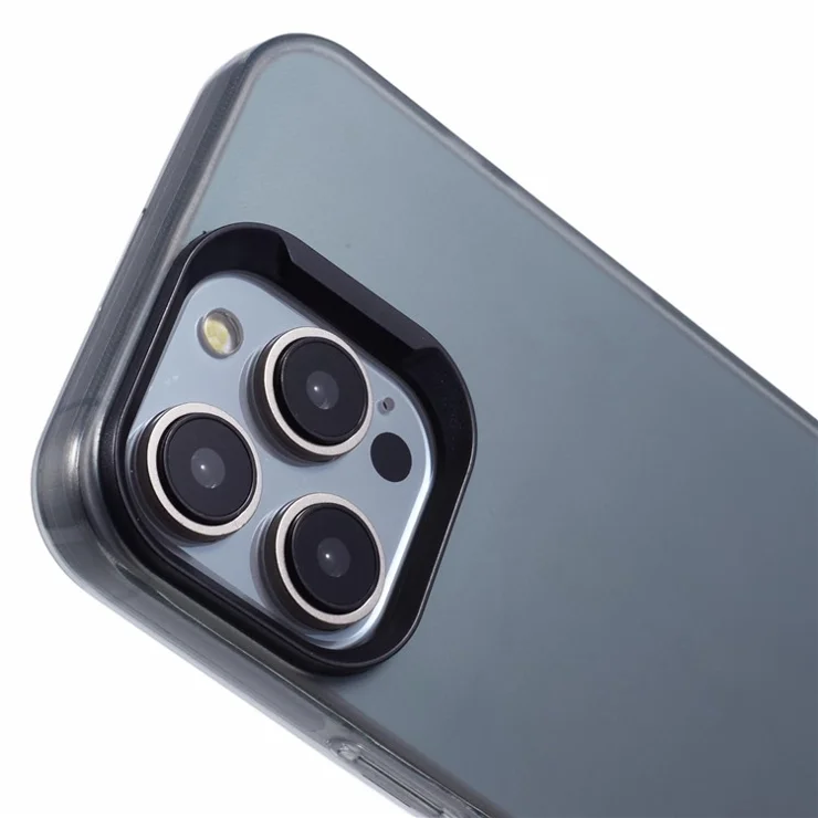 DME Series For iPhone 14 Pro Case Matte TPU Shockproof Phone Cover - Translucent Black