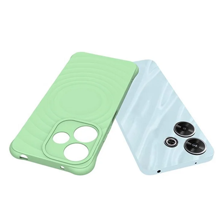 Bulk Purchasing 10Pcs / Pack For Xiaomi Redmi 13 5G / 4G Case TPU Matte Shockproof Phone Cover Water Ripple Texture - Matcha Green
