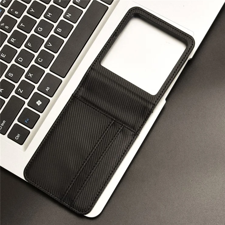 For Motorola Razr 60 / Razr 50 5G Case PU Leather+PC Card Holder Mobile Phone Cover - Black