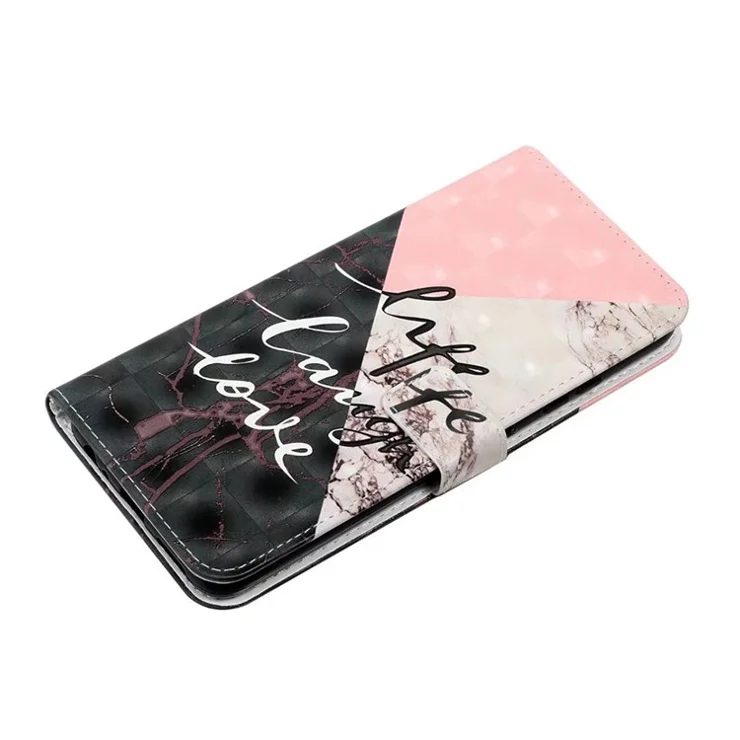 For Sony Xperia 1 VI Case 3D Creative Pattern PU Leather Stand Phone Cover - Tri-Color Marble