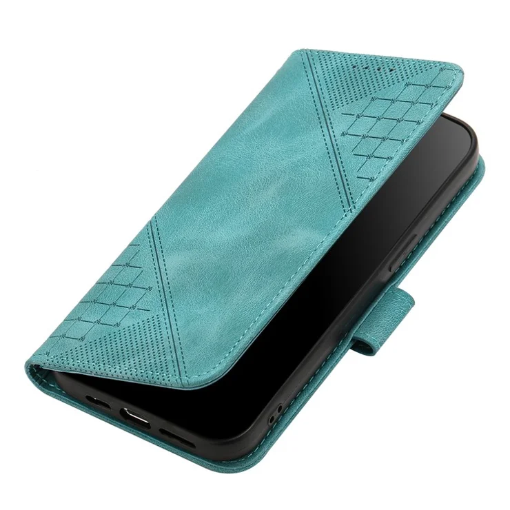 For Motorola Moto G84 5G Leather Wallet Case Butterfly Flower Imprinted Phone Cover with Strap - Baby Blue