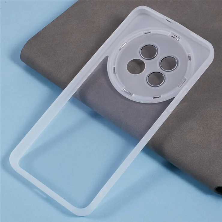 DKSM Series For Realme 13 Pro 5G (Global) / 13 Pro+ 5G (Global) Case Electroplated Camera Frame TPU Phone Cover - Transparent White