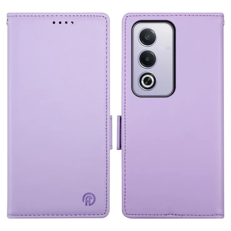 DF-010 For Oppo A3 Pro (Global) 5G Stand Case PU Leather Wallet Phone Cover - Purple