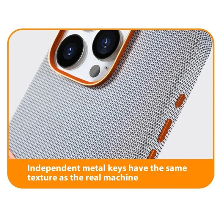 For iPhone 16 Pro Case Compatible with MagSafe Leather+PC Color Splicing Phone Cover with Card Slot - Grey