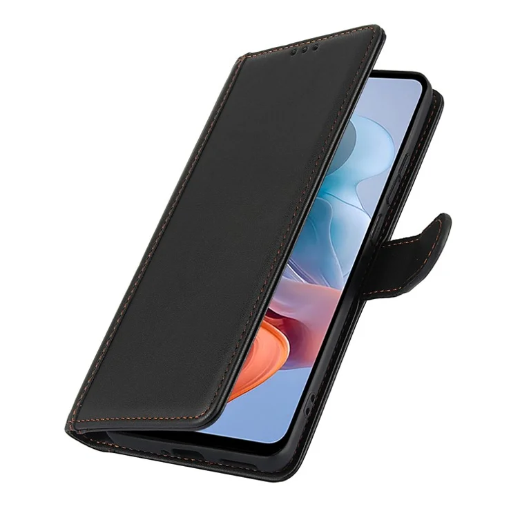 SY-003 For Motorola Moto G04 4G / G24 4G Case PU Leather Stand View Phone Wallet Cover with Hand Strap - Black