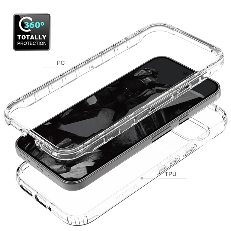 For Google Pixel 9 Pro XL Case Shockproof TPU+PC Hybrid Phone Cover - Blue