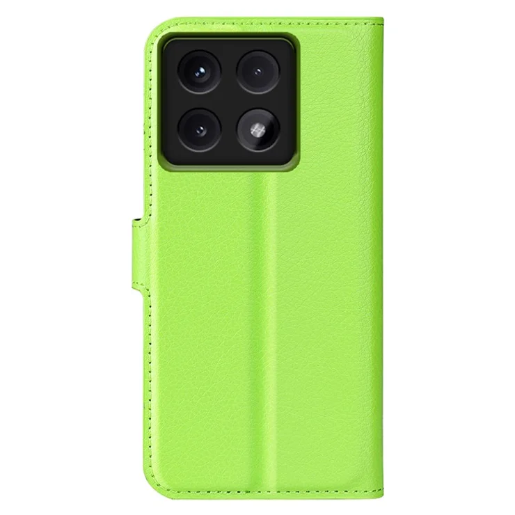 For Xiaomi 14T Pro Case Litchi Texture Shockproof Leather Wallet Phone Cover - Green
