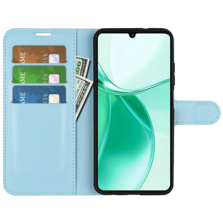 Custodia In Pelle Portafoglio Per ZTE Blade A51 - Con Chiusura Magnetica E Cavalletto, Verde