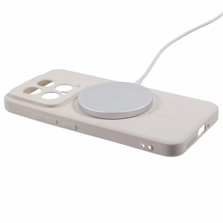 For Xiaomi 14 Case Shockproof TPU Phone Cover Compatible with MagSafe - White