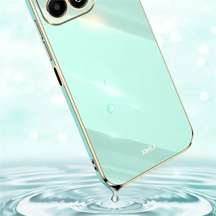 XINLI For Honor X6b 4G Case TPU Phone Cover with Electroplating Frame - Pink